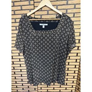 Croft & Barrow Brown‎ Mesh Top Size 3X